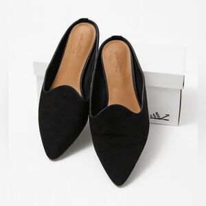 Universal Thread Black Suede Mules